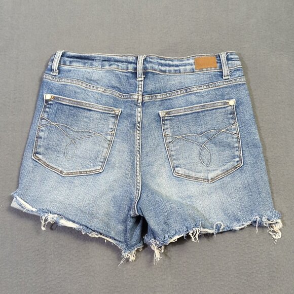 Judy Blue Jean Shorts Women's L Blue Denim Cutoff - Picture 2 of 9